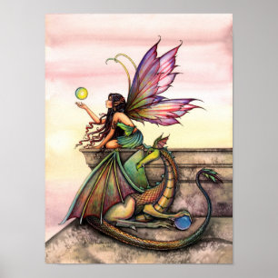 Gothic Dragon Fairy Poster von Molly Harrison