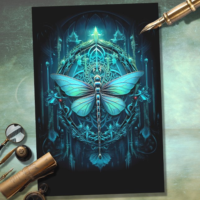 Gothic Dragonfly 2 Decoupage Paper Seidenpapier (Von Creator hochgeladen)