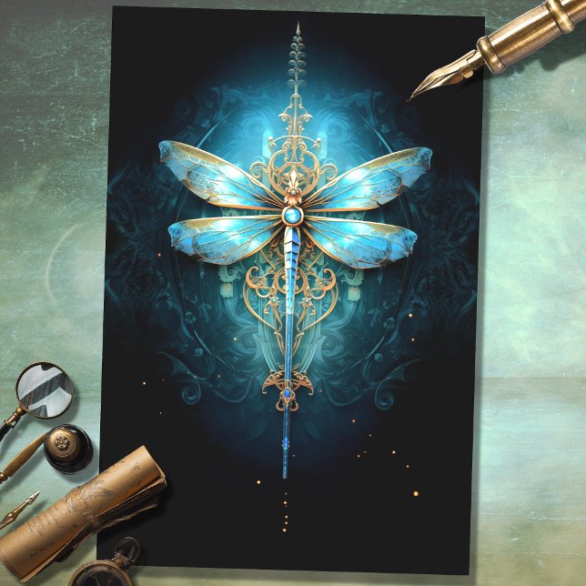 Gothic Dragonfly 4 Decoupage Paper Seidenpapier (Von Creator hochgeladen)