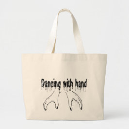 Gothic-Drip-Schrift "Tanzend mit der Hand" Horror- Jumbo Stoffbeutel