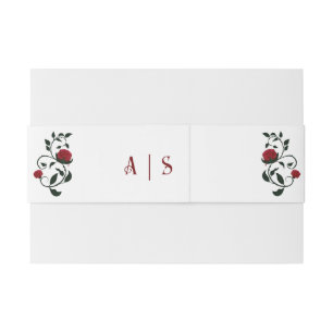 Gothic Dripping Bloody Rote Rosen Moody Wedding Einladungsbanderole