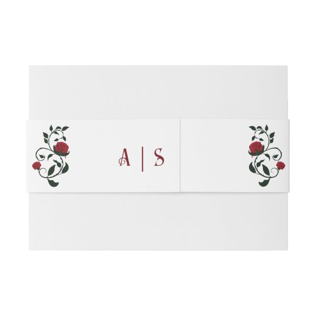 Gothic Dripping Bloody Rote Rosen Moody Wedding Einladungsbanderole (Rückseitenbeispiel)