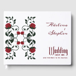 Gothic Dripping Rote Rosen Moody Wedding Gästebuch
