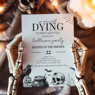 Gothic Dying to Party Halloween Einladung