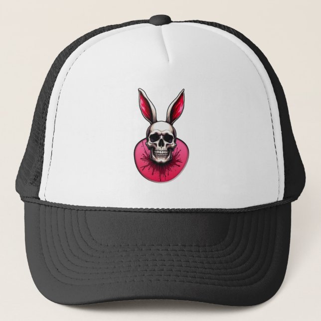 Gothic Easter Bunny – Skull Art - boné Truckerkappe (Vorderseite)