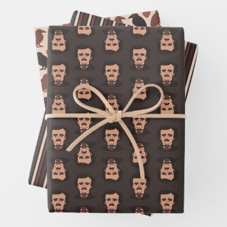 Gothic Edgar Allan Poe Wrapping Paper Set Geschenkpapier Set