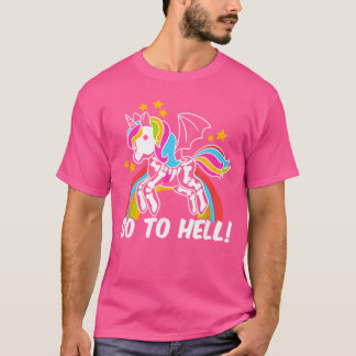 Gothic Einhorn Comic Familie T-Shirt