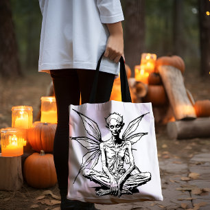 Gothic Elder Fairy Halloween Black and White Tasch