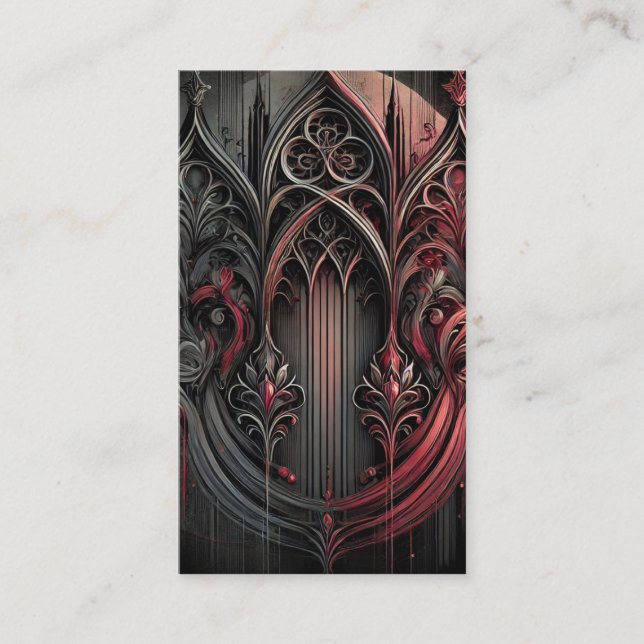Gothic Elegance Business Card Visitenkarte (Vorderseite)