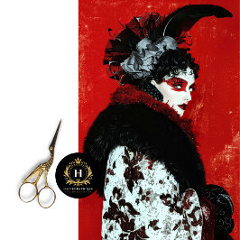 Gothic Elegance High Fashion Decoupage Seidenpapier