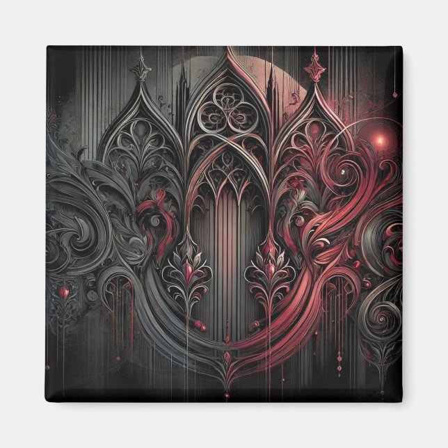 Gothic Elegance Kühlschrank Magnet (Vorne)