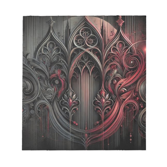 Gothic Elegance Notepad Notizblock (Vorderseite)