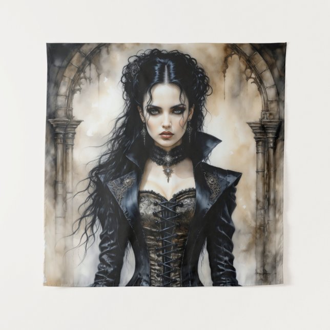 Gothic Elegance Wandteppich (Vorderseite)