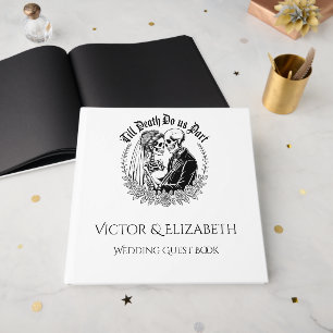 Gothic Elegant bis zum Tod Minimalistische Hochzei Gästebuch