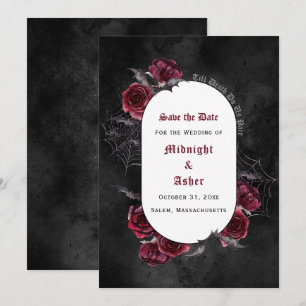Gothic Elegant Black Till Death Do us Part Save The Date