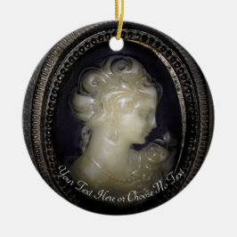 Gothic Elegant Creepy Vintage Viktorianische Cameo Keramik Ornament