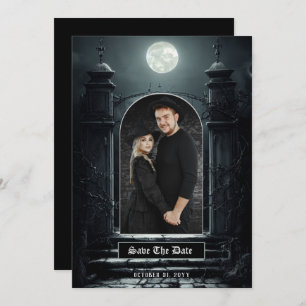 Gothic Elegant Gate Foto Save the Date