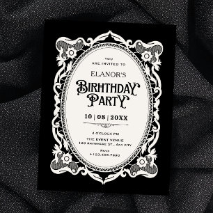 Gothic eleganter Geburtstag Einladung