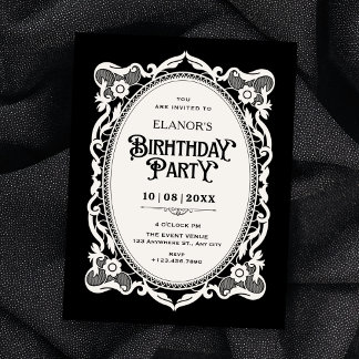 Gothic eleganter Geburtstag Einladung