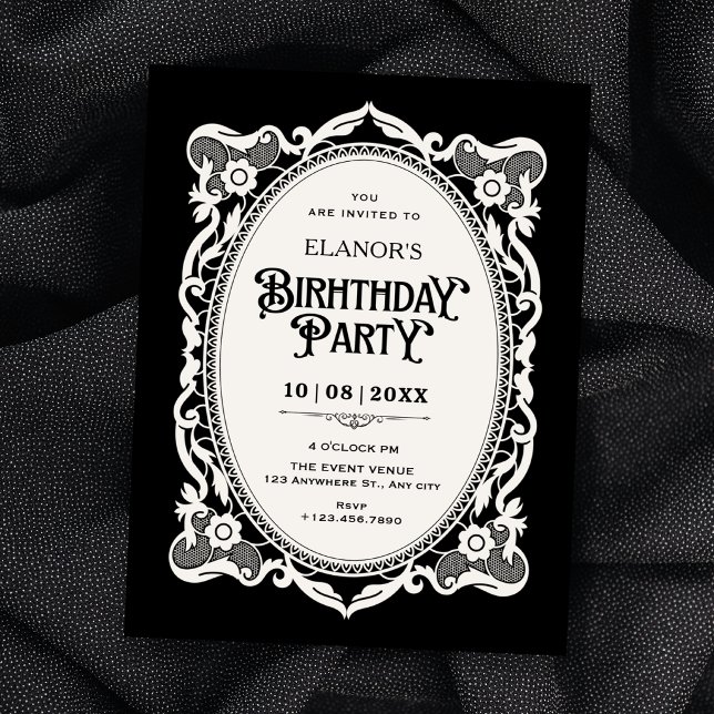 Gothic eleganter Geburtstag Einladung (Von Creator hochgeladen)