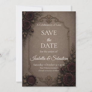 Gothic Eleganz Hochzeit Save The Date