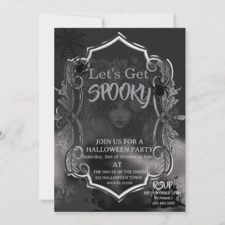 Gothic-Erwachsene-Halloween-Party Vintage  Einladung