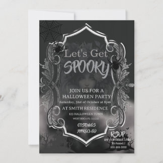 Gothic Erwachsenen Halloween-Party Vintage  Einladung