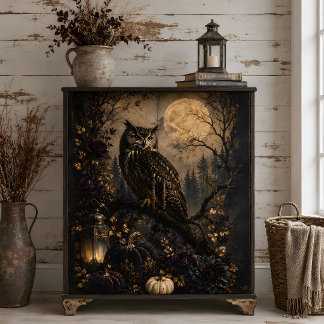 Gothic Eule Vollmond Schwarzer Kürbis Halloween Ku Seidenpapier