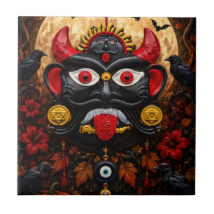 Gothic Evil Eye Halloween Drishti Bommai Volkskuns Fliese