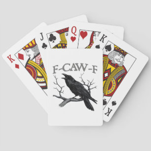 Gothic F-Caw-F Lustiger Krähen Humor Essential Vin Spielkarten