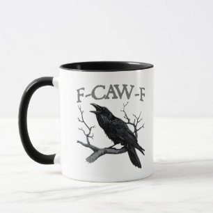 Gothic F-Caw-F Lustiger Krähen Humor Essential Vin Tasse
