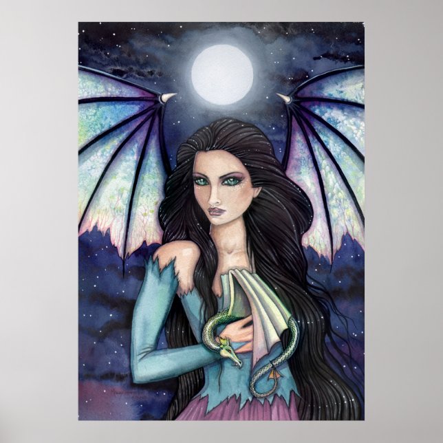 Gothic Fairy and Dragon Poster Molly Harrison (Vorne)
