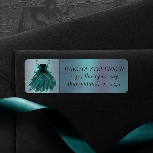 Gothic Fairy Aquamarin Gown | Deep Midnight Green  (Von Creator hochgeladen)