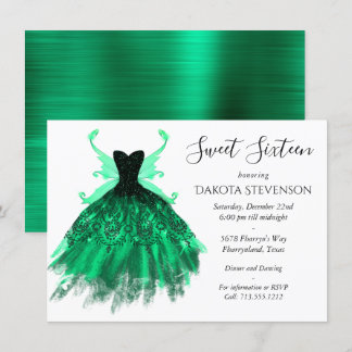 Gothic Fairy Aquamarin Gown | Deep Midnight Green  Einladung