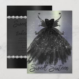 Gothic Fairy Black Gown | Vampy Goth Glam Sheen Einladung