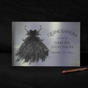 Gothic Fairy Black Gown Vampy Goth Glam Sheen Gästebuch