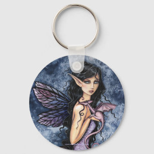 Gothic Fairy Dragon Art Schlüsselanhänger von Moll