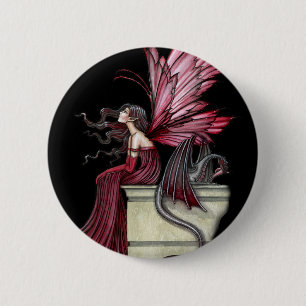 Gothic Fairy Dragon Button, Button