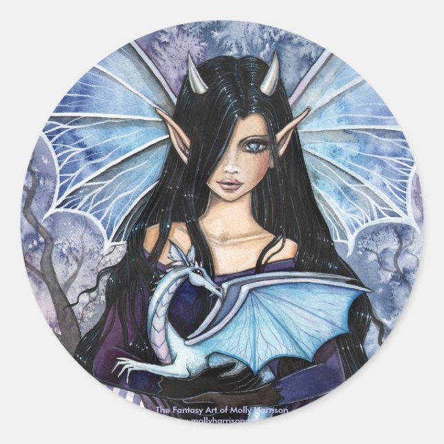 Gothic Fairy Dragon Stickers von Molly Harrison (Vorderseite)