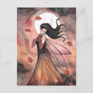 Gothic Fairy Fantasy Kunst Herbstträume Postkarte