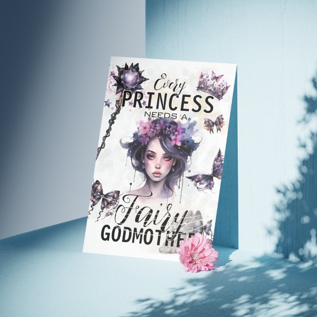 Gothic Fairy Godmutter Vorschlag Foto Einladung (Gothic Fairy Godmother Proposal Photo Invitation)