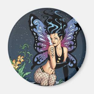 Gothic Fairy Grave sitzend mit Tränen von Al Rio Magnet