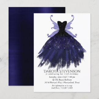 Gothic Fairy Indigo Gown | Deep Royal Lila Sheen Einladung