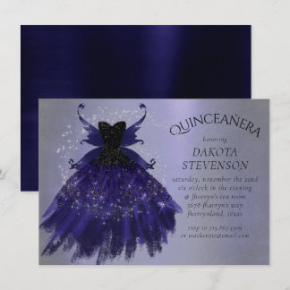 Gothic Fairy Indigo Gown | Deep Royal Lila Sheen Einladung