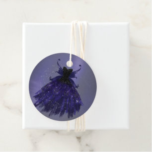 Gothic Fairy Indigo Gown Deep Royal Lila Sheen Geschenkanhänger