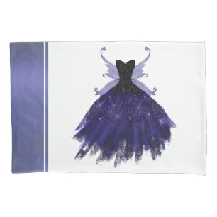 Gothic Fairy Indigo Gown Deep Royal Lila Sheen Kissenbezug