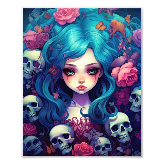 Gothic Fairy Skull Fotodruck (Vorne)