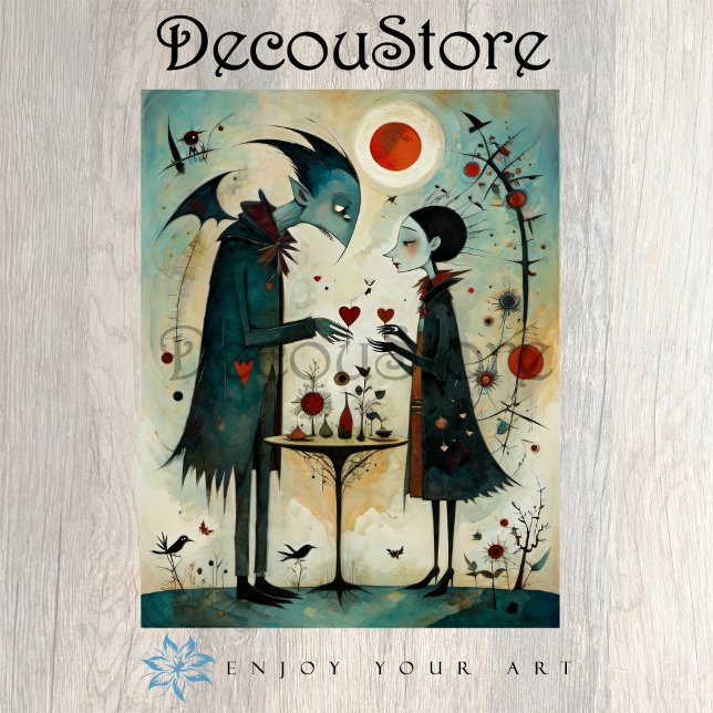 Gothic Fairy Tale Couple Decoupage Seidenpapier (Von Creator hochgeladen)