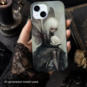 Gothic Fairy & White Rose Benutzerdefinierte Dar Case-Mate iPhone Hülle