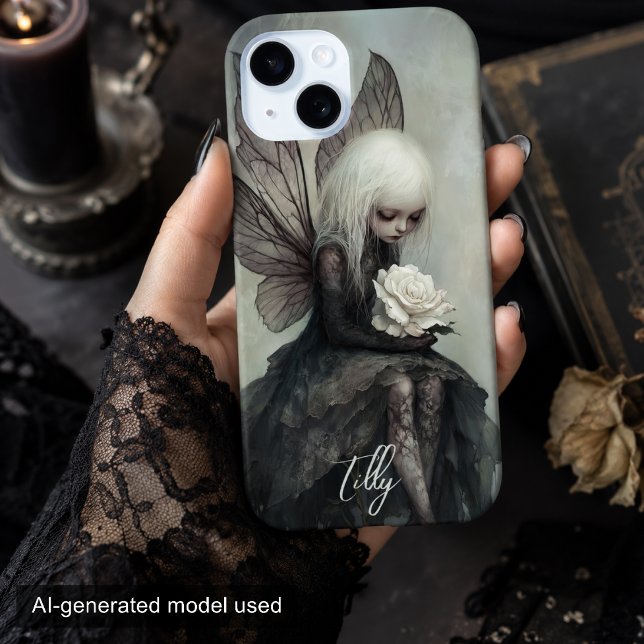 Gothic Fairy & White Rose | Custom Dark Fantasy Case-Mate iPhone Hülle (Von Creator hochgeladen)